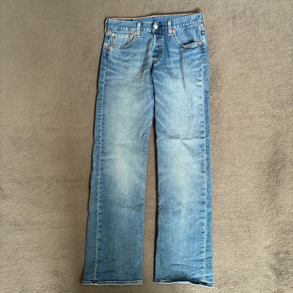 Levi's 501 Original Light Wash Blue Denim Straight Leg Jeans Men's Size 30x32